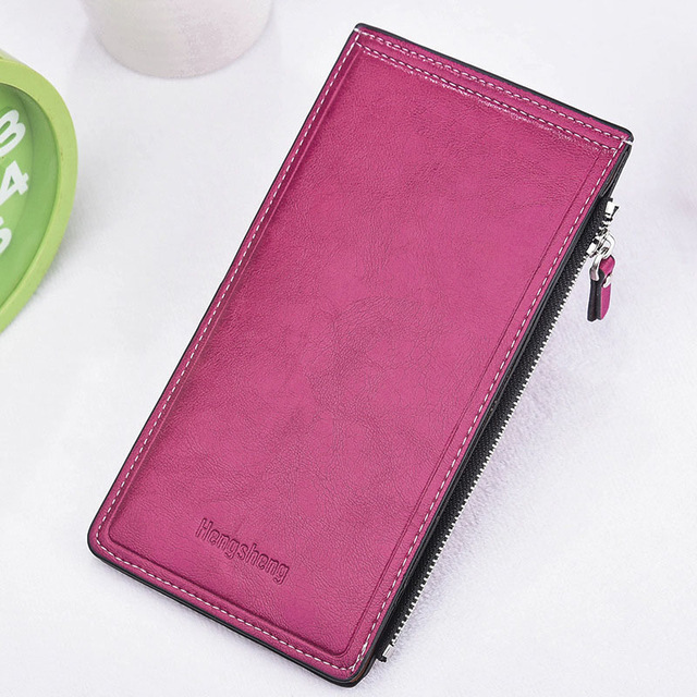 1PC Leather Wallet Women Long Card Holder Ladies Clutch Purse Women Wallets Zipper Money Bag Coin Pocket Money Bag