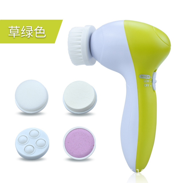 5 in 1 Electric Facial Cleanser Wash Face Cleaning Machine Skin Pore Cleaner Body Cleansing Massage Mini Beauty Massager Brush