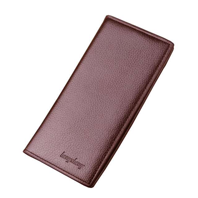 New Style Men's Wallet Multi-card Pocket Wallet Lychee Pattern Long Wallet Thin Mobile Phone Bag Men Pu Leather Wallet