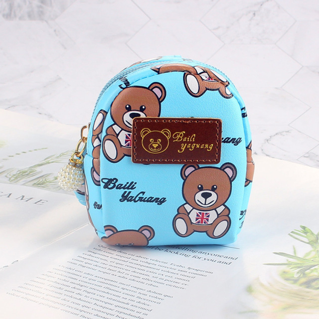 Coin Purse Girl Heart  Cute Bear Small School Bag Key Chain Small Bag Coin Purse Kids Purses Cute Purses