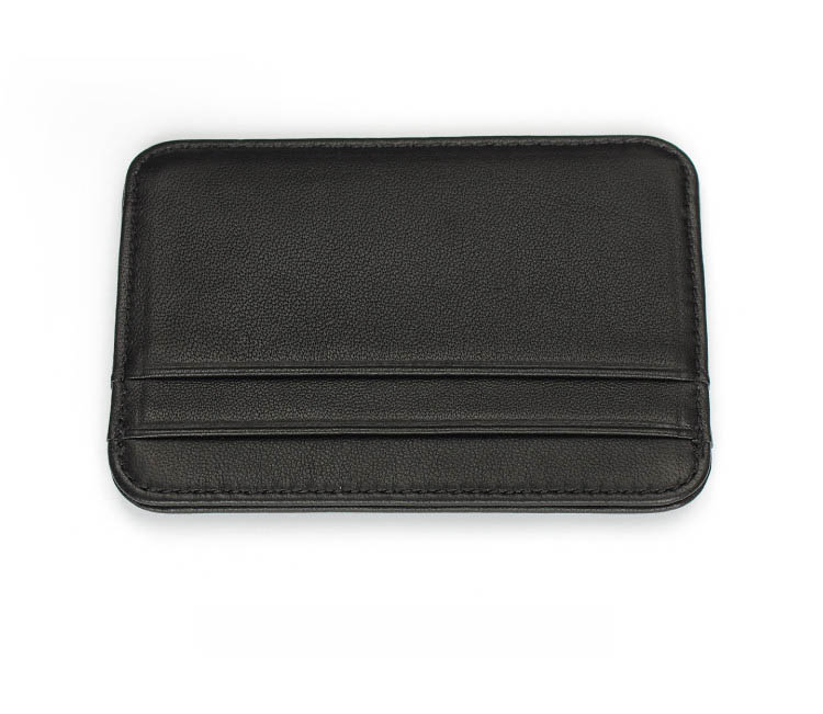 New 100% Sheepskin Genuine Leather Credit Card Case Mini ID Card Holder Small Purse For Man Slim Men's Wallet Cardholder