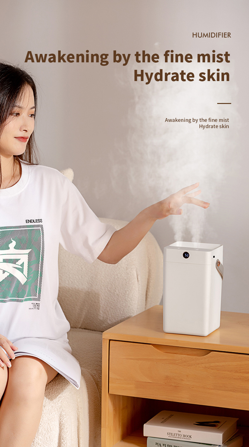NEW 5L Large-Capacity Air Humidifier Household Aroma Diffuser Dual Nozzle Intelligent Constant Temperature Ultrasonic Humidifier