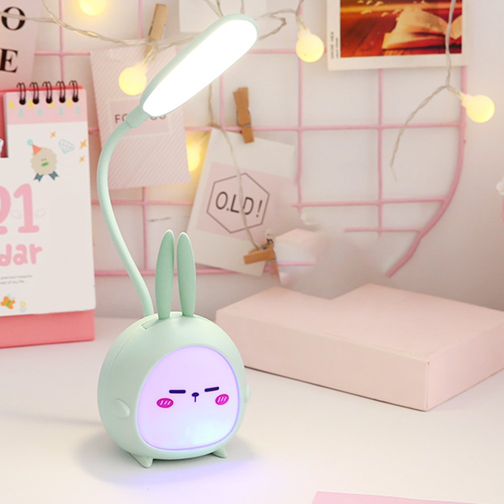 Desk Lamp Foldable Kids Cute Cartoon Light USB Recharge LED Table Desk Night Reading Light Eye Protective For Reading Working