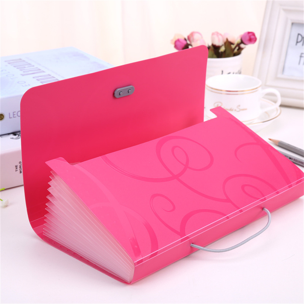 Creative Pvc Candy Colors Organ Bag Multi-layer Folder For Document Folders School Office Stationery Supplies