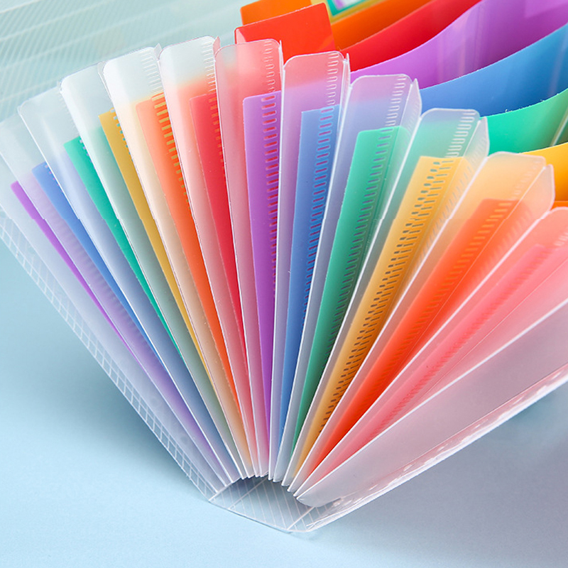 2pcs Portable Plastic A6 Expanding Wallet Bill Receipt File Folder Sorting Organizer Office Document Storage Bag Filing Products