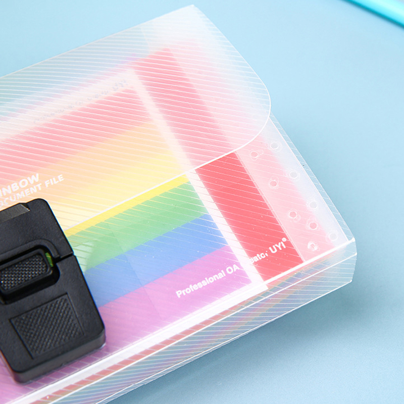 2pcs Portable Plastic A6 Expanding Wallet Bill Receipt File Folder Sorting Organizer Office Document Storage Bag Filing Products