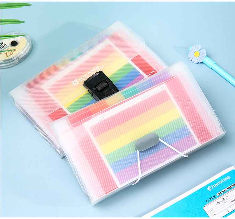 2pcs Portable Plastic A6 Expanding Wallet Bill Receipt File Folder Sorting Organizer Office Document Storage Bag Filing Products