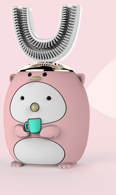 U 360 Degrees Children Sonic Electric Toothbrush Cartoon Pattern USB Charger Blu-ray clean Silicone Kids Tooth Brush