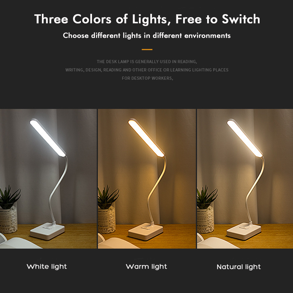 Desk Lamp Touch Table Lamps For Living Room Gooseneck Desktop Foldable Dimmable Eye Protection Study Lamp Led Light