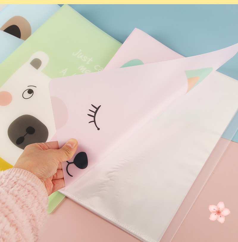Cute cartoon data book A4 creative student stationery folder data folder kindergarten data storage file book