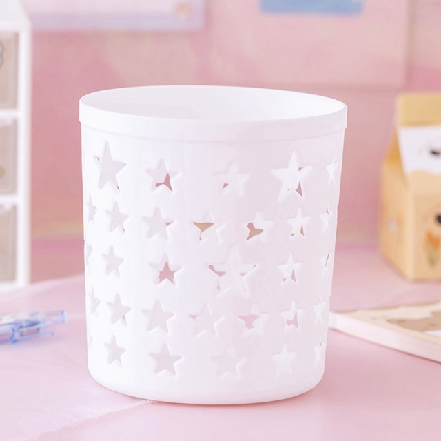 Creative Hollow Stars Pencil Pot Holder Brush Storage Container Desk Organizer Plastic Stationery Pen Holder Office Supplies