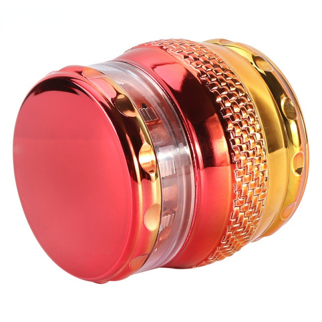 70mm Metal Resin 4 Layers Parts Herbal Spice Tobacco Grinder Smoke Dry Herb Electroplated Cover Grinder Weed Crusher Mill