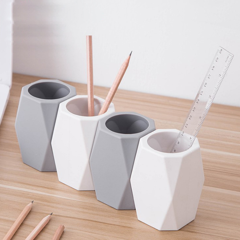 Simple Silicone Pen Holder Pencil Stand Desktop Storage Case Box Desk Office Organizer Holder School Stationery Supplies