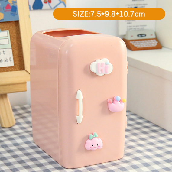 Kawaii Refrigerator Pen Holder Desktop Makeups Pencil Pens Storage Box Creative School Stationery