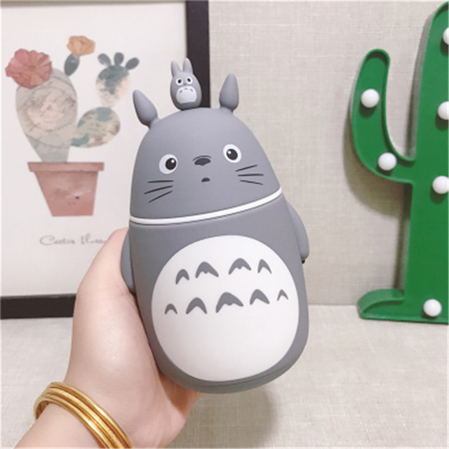 300ml Creative Cute Totoro Glass Water Bottle Double Heat-resisting Drinking Cartoon Style Glass Cup Leak-proof Student Bottle