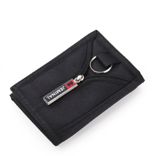 Nylon Trifold Casual Wallet for Male Men Women Young Novelty Money Bag Purse Zipped Coin ID Card Holder Pocket Kids