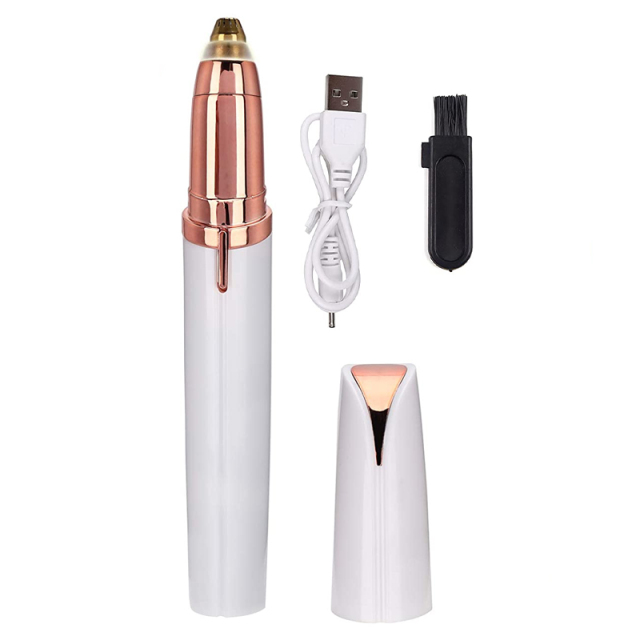 Women Electric Eyebrow Trimmer Usb Rechargeable Eye Brow Epilator Mini Lipstick Shaper Shaver Painless Razor Facial Hair Remover