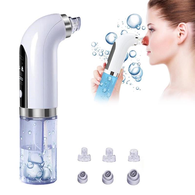 Facial Blackhead Remover USB Rechargeable Hydrodermabrasion Device Vacuum Suction Facial Pore Cleaner  Blackhead Extractor Tool