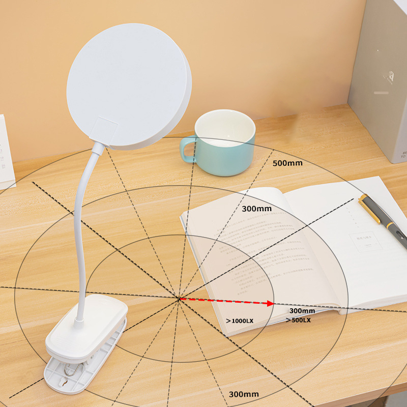 Desk Lamp USB Rechargeable Table Lamp With Clip Bed Reading Book Night Light LED Desk Lamps 3 Modes Dimming Eye Protection DC5V