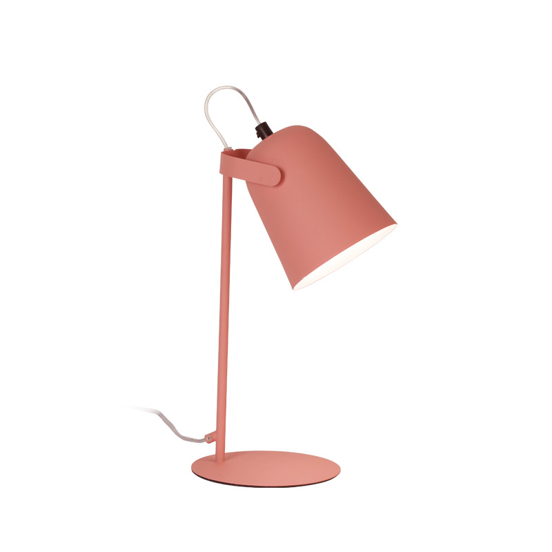 Nordic creative color E27 LED table lamp bedroom bedside table lamp dormitory study desk reading lamp