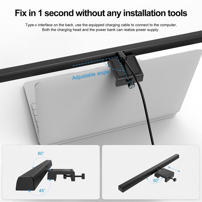 LED Desk Lamp Dimmable Office Computer Screenbar Eye-caring Table Lamp For Study Reading Screen Monitor Hanging Light Bar