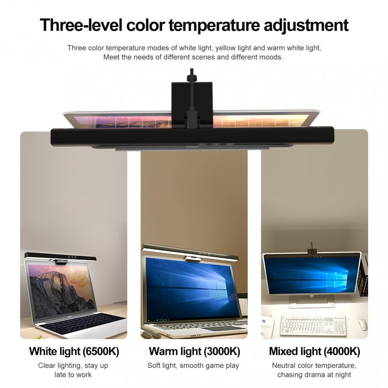 LED Desk Lamp Dimmable Office Computer Screenbar Eye-caring Table Lamp For Study Reading Screen Monitor Hanging Light Bar