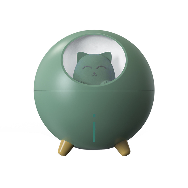 Lovely Pet Air Humidifier 220ml Planet Cat Ultrasonic Cool Mist Aroma Air Oil Diffuser Romantic Color LED Lamp USB Humidificador
