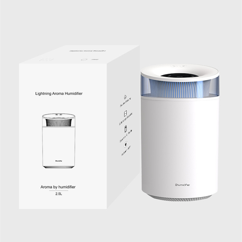 2500ml USB Air Aromatherapy Humidifier Double Nozzle Heavy Fog Mist Maker Fogger Colorful LED Light Home Essential Oil Diffuser