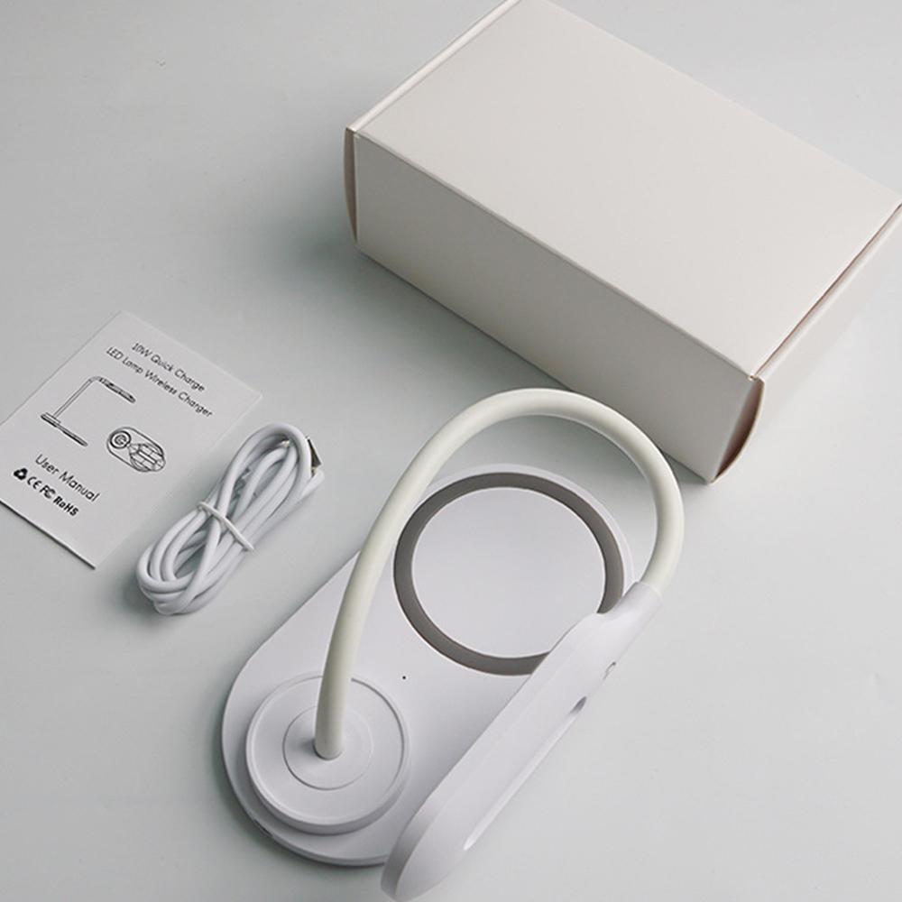 10w USB Table Lamp With Wireless Charger Multi-Function Reading  Desk Light For Bedroom Bedside Phone Wireless Charging Lighting