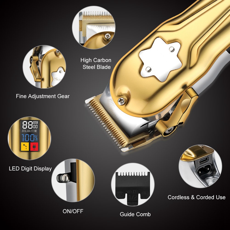full metal combo kits hair trimmer for men barber professional hair clipper beard electric hair cutting machine
