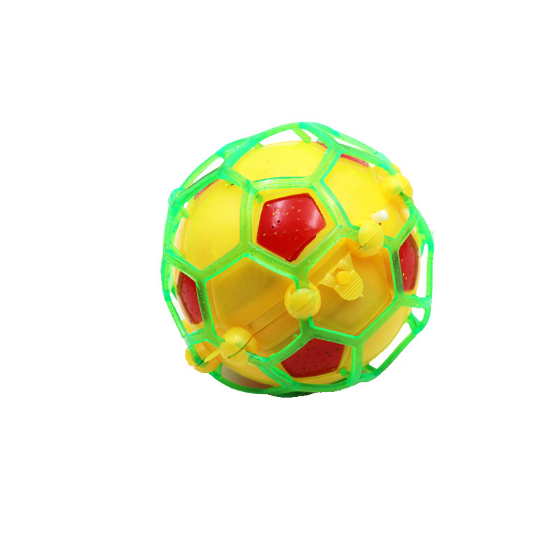 Electric luminous music jumping ball football club dancing football children's creative vibration toy ball