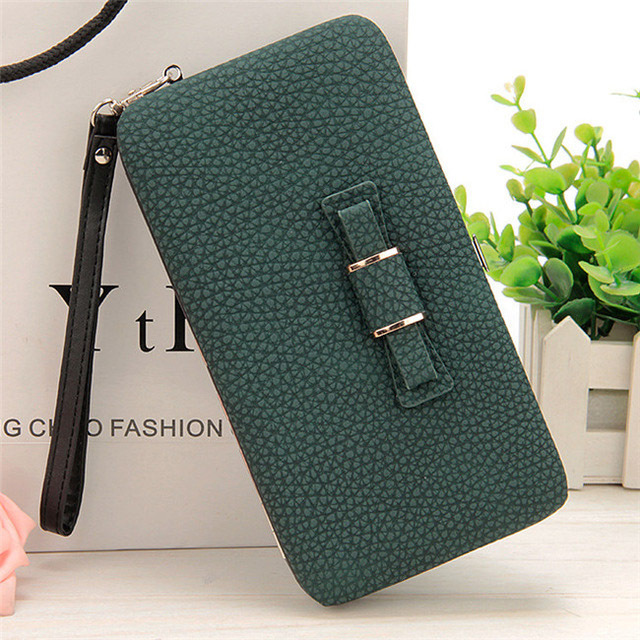 Wallet Female Women's Wallet Snap Coin Purse Phone Bag Bow Multi-card Bit Card Holder Purse Women
