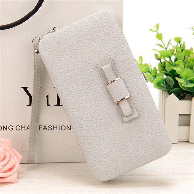 Wallet Female Women's Wallet Snap Coin Purse Phone Bag Bow Multi-card Bit Card Holder Purse Women