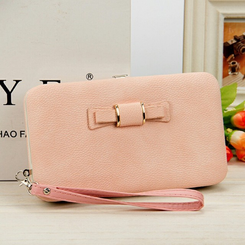 Wallet Female Women's Wallet Snap Coin Purse Phone Bag Bow Multi-card Bit Card Holder Purse Women