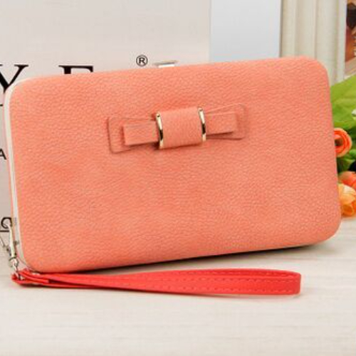 Wallet Female Women's Wallet Snap Coin Purse Phone Bag Bow Multi-card Bit Card Holder Purse Women