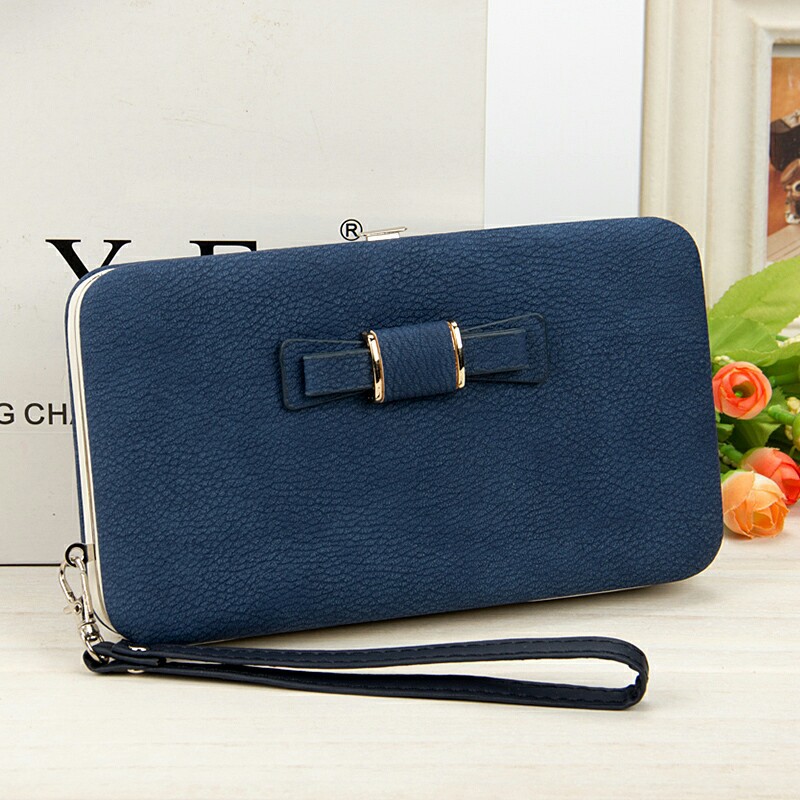 Wallet Female Women's Wallet Snap Coin Purse Phone Bag Bow Multi-card Bit Card Holder Purse Women