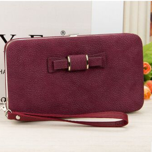 Wallet Female Women's Wallet Snap Coin Purse Phone Bag Bow Multi-card Bit Card Holder Purse Women