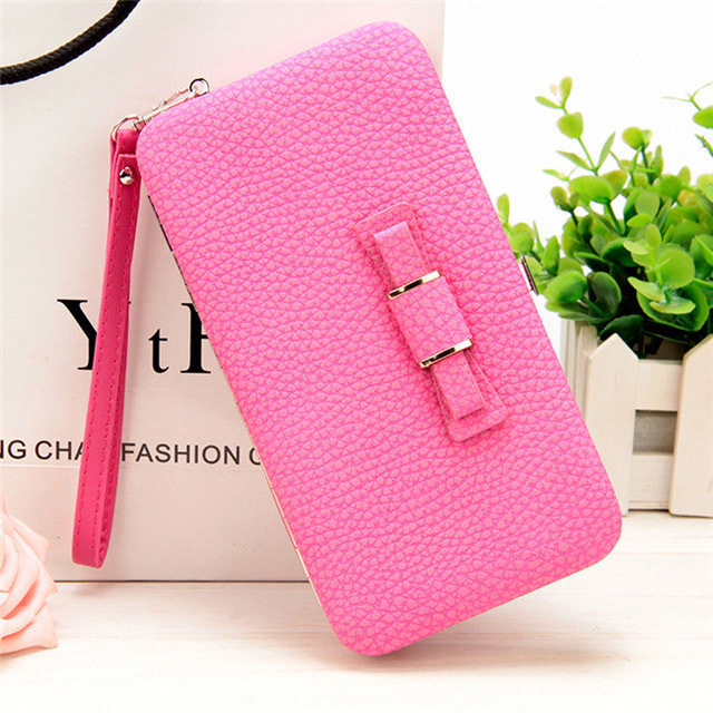Wallet Female Women's Wallet Snap Coin Purse Phone Bag Bow Multi-card Bit Card Holder Purse Women
