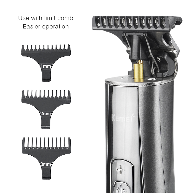 USB Rechargeable Bald Head Hair Clipper LCD Display Trimmer 45G Carbon Steel Ceramic Blade Shaving Cordless Hair Cutter