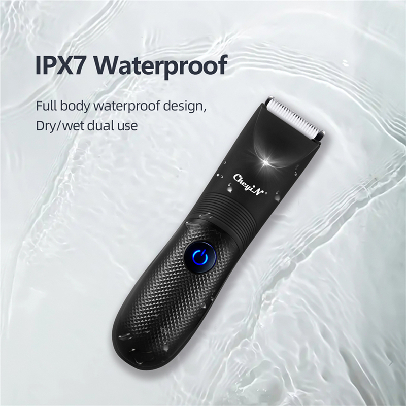 Hair Trimmer Men's Body Grooming Clipper Pubic Epilator Ceramic Blade Waterproof Male Hygiene Razor Safe Shaver