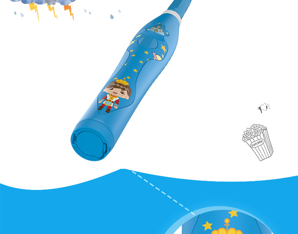 Children Toothbrush Electric Toothbrush Kids Carton Prince Princess Sonic Toothbrush Baby 3-12 Years Old Rechargeable