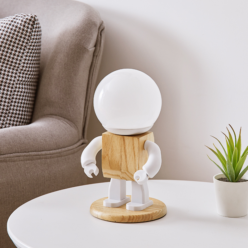 Nordic Desk Lamp Boys Bedside Modern Robot Table Lighting Living Room Bedside Decoration Read Night Sleep Lamp Children's Lights