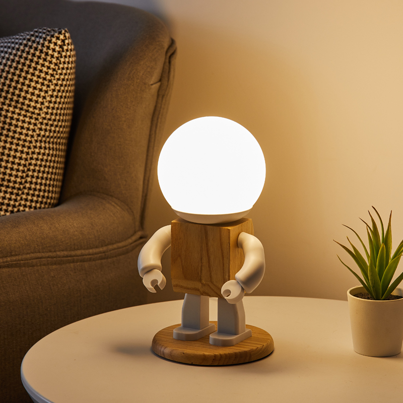 Nordic Desk Lamp Boys Bedside Modern Robot Table Lighting Living Room Bedside Decoration Read Night Sleep Lamp Children's Lights