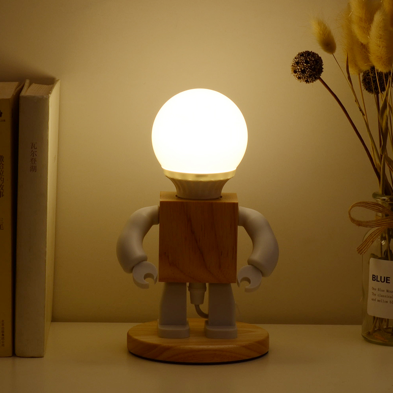 Nordic Desk Lamp Boys Bedside Modern Robot Table Lighting Living Room Bedside Decoration Read Night Sleep Lamp Children's Lights