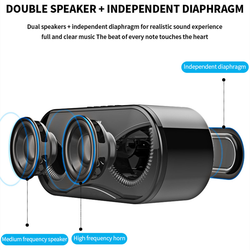 Bluetooth Speaker Portable Wireless Speaker Sound System 10W Music Surround Water Radio Proof Outdoor  Radio Alarm Clock