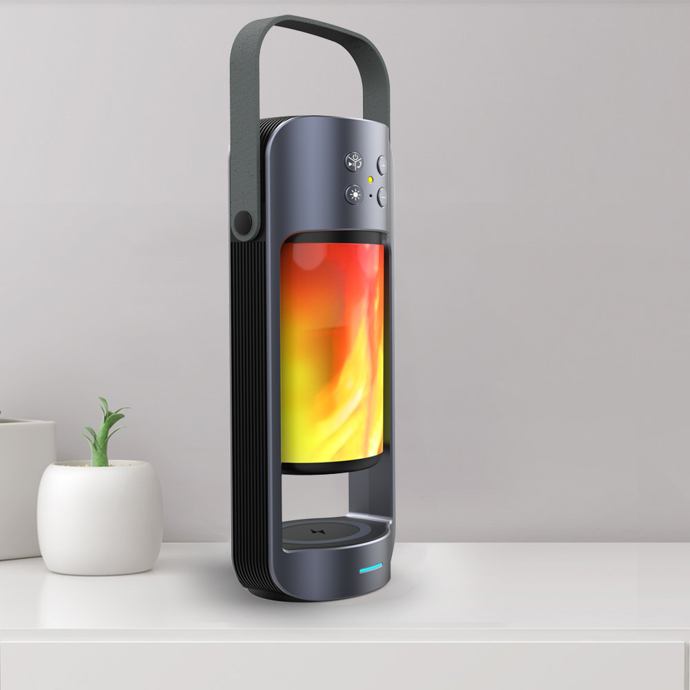 Flame light LED wireless charging Bluetooth speaker multifunctional integrated outdoor emergency light with power bank function