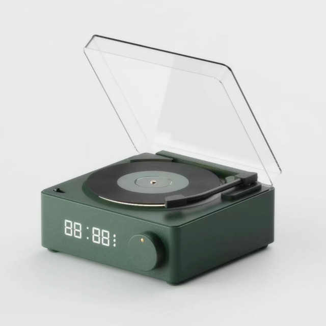 Bluetooth Alarm Clock Speaker Phonograph Small Sound Card Atomic Bluetooth Speaker