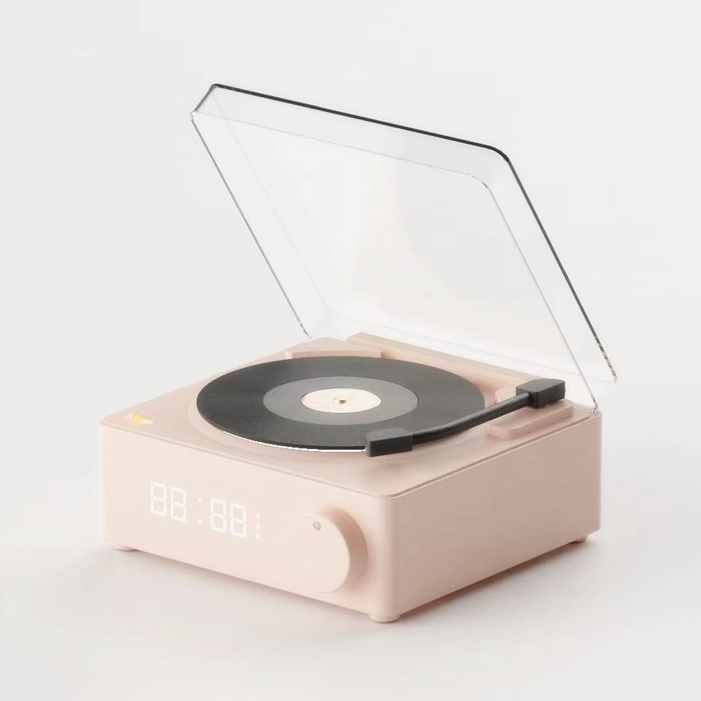Bluetooth Alarm Clock Speaker Phonograph Small Sound Card Atomic Bluetooth Speaker