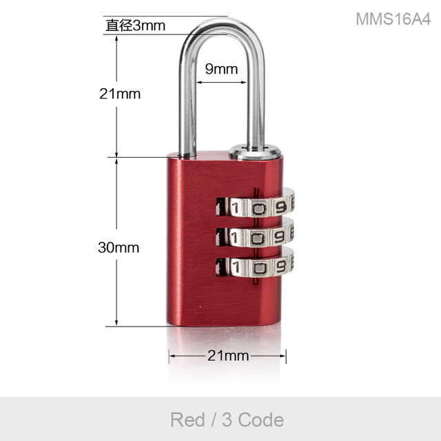 Can Set Your Own Password Padlock for Secret Notebook Small Furniture Cabinet Drawer Suitcase Storage Bag Digit Combination Lock