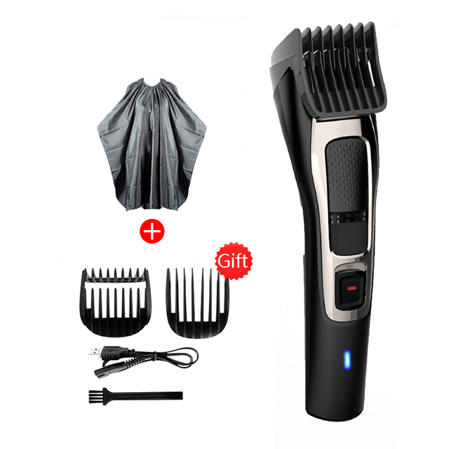 Men's Electric Hair Clipper Kit Barber Professional Cordless Hair Trimmer Self Haircut Machine With Limit Combs
